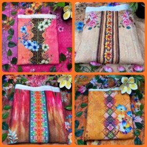 সিকুয়েন্স সিল্ক ৪ টা থ্রি-পিছ কম্ব মাত্র ২০০০ টাকা